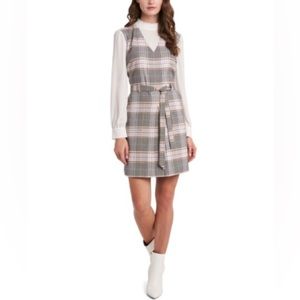 Riley & Rae NWT high neck 60s mod schoolgirl plaid dress